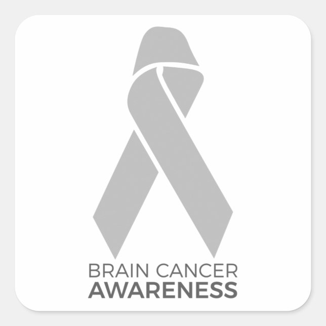 Brain Cancer Awareness Square Sticker (Front)