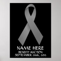 Brain Cancer Benefit Auction Ribbon