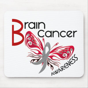 Brain Cancer BUTTERFLY 3 Mouse Mat