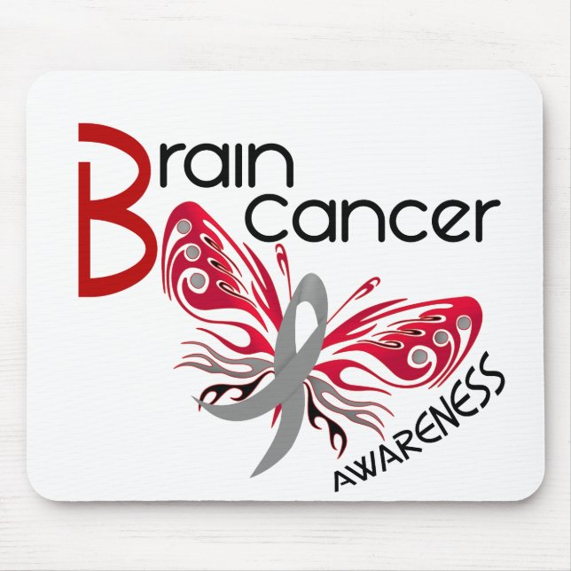 Brain Cancer BUTTERFLY 3 Mouse Mat (Front)