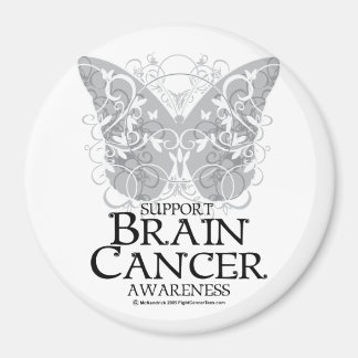 Brain Cancer Butterfly Magnet