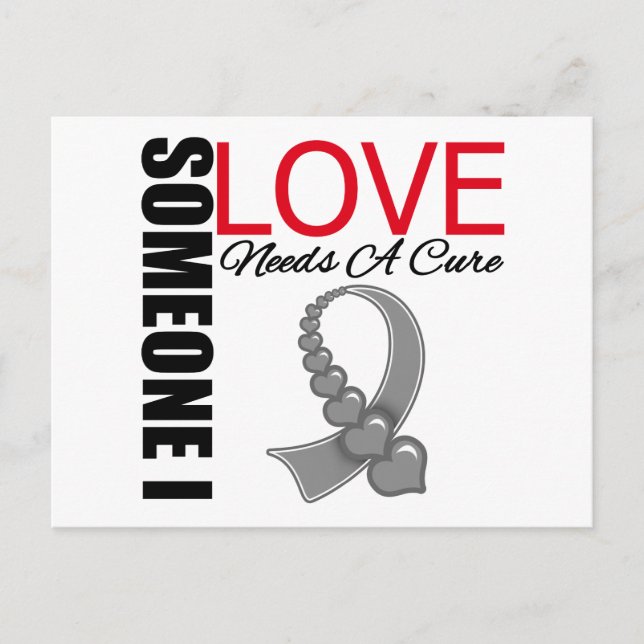 Brain Cancer Disease Someone I Love Needs A Cure Postcard (Front)