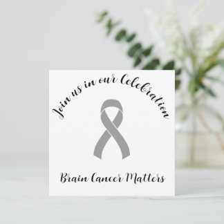 Brain Cancer End of Chemo Party Invitation
