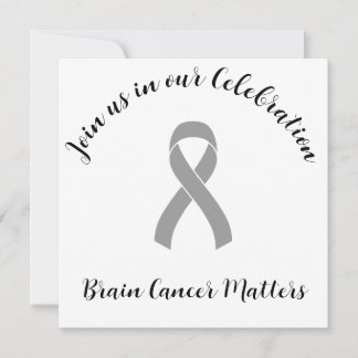 Brain Cancer End of Chemo Party Invitation