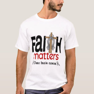 Brain Cancer Faith Matters Cross 1 T-Shirt