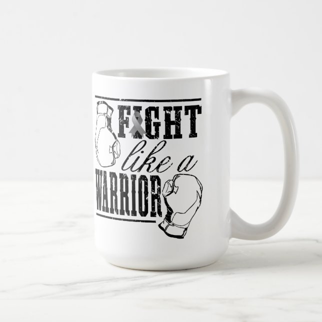 Brain Cancer Fight Like a Warrior Coffee Mug (Right)