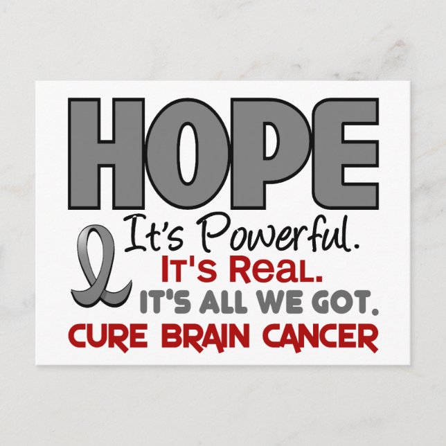 Brain Cancer HOPE 1 Postcard (Front)