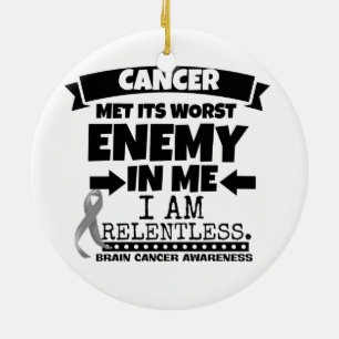 Brain Cancer Met Its Worst Enemy in Me Ceramic Tree Decoration