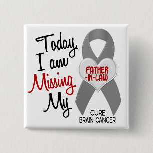 Brain Cancer Missing Miss My Father-In-Law 1 15 Cm Square Badge