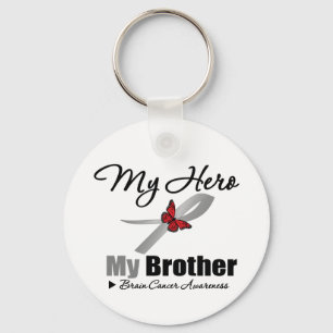 Brain Cancer My Hero My Brother Key Ring
