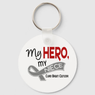 Brain Cancer MY HERO MY NIECE 42 Key Ring