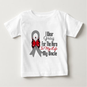 Brain Cancer Ribbon Hero My Uncle Baby T-Shirt