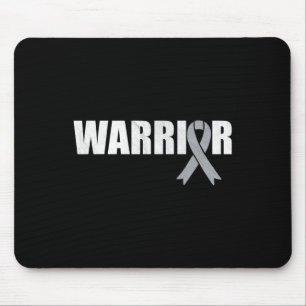 Brain Cancer Warrior - World Cancer Day Ribbon Mouse Mat