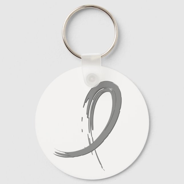 Brain Cancer's Grey Ribbon A4 Key Ring (Front)