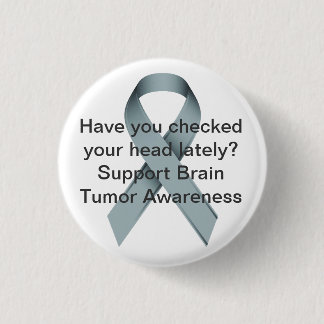 Brain Check 3 Cm Round Badge