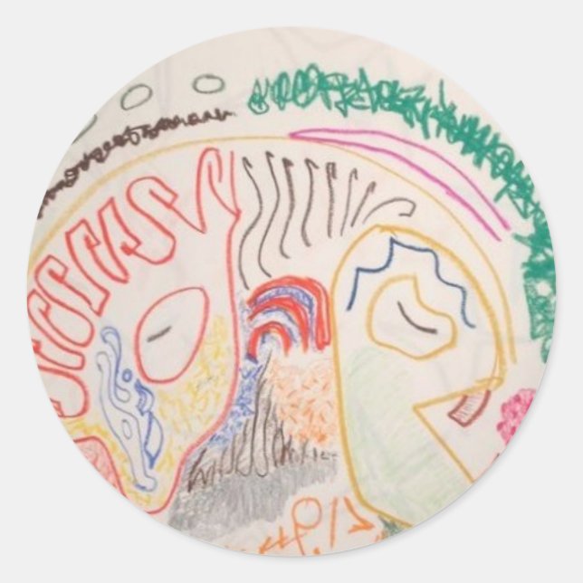 Brain Classic Round Sticker (Front)