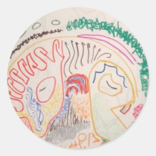 Brain Classic Round Sticker