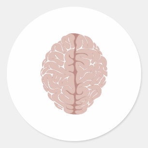 Brain Classic Round Sticker
