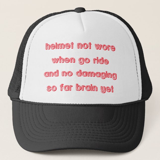 Brain Damage Dirt Bike Motocross Cap Hat (Front)