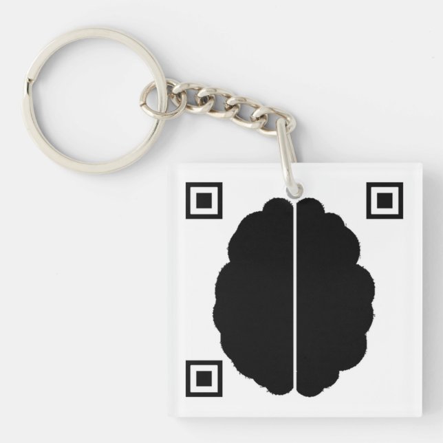 Brain Data Matrix Key Ring (Front)