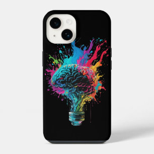 Brain Design With Colourful Bulb Explosion iPhone 14 Case