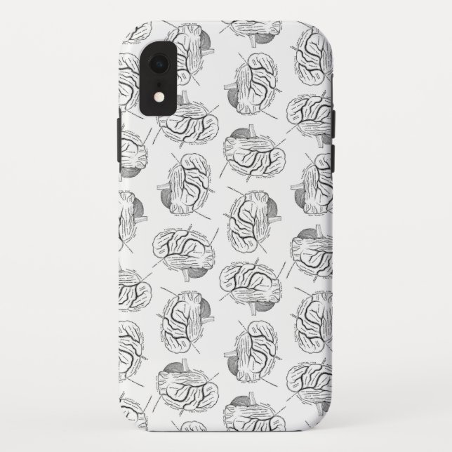Brain Diagrams Pattern Antique Medical Themed Case-Mate iPhone Case (Back)