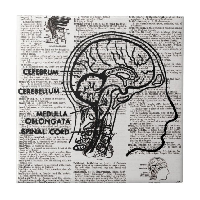 Brain Dictionary Art Tile (Front)
