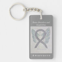Brain Disorders and Disabilities Ribbon Keychain