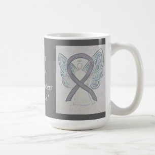 Brain Disorders Awareness Ribbon Angel Custom Mug