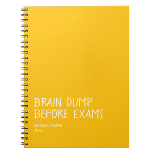 Brain Dump Before Exams – Funny Student Notebook, Notebook