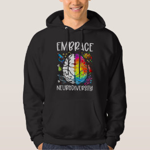 Brain Embrace Neurodiversity Autism Awareness Mont Hoodie