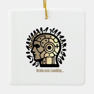 Brain.exe Loading… Ceramic Ornament