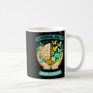 Brain Floral Flower Cerebral Palsy Awareness Coffee Mug