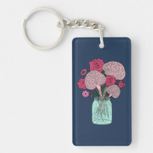 Brain Flower Bouquet Key Ring