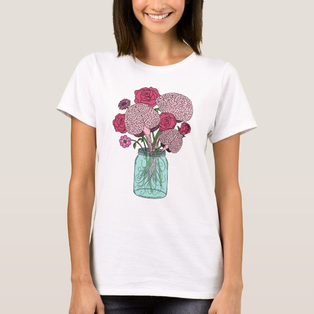 Brain Flower Bouquet T-Shirt (Front)