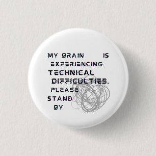 Brain Fog Button Fibromyalgia Pin Badge