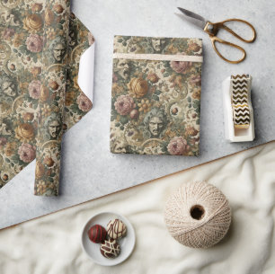 Brain Fog – Gothic Floral  Wrapping Paper