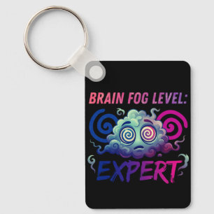 Brain Fog Level: Expert – Perimenopause Humour Key Ring