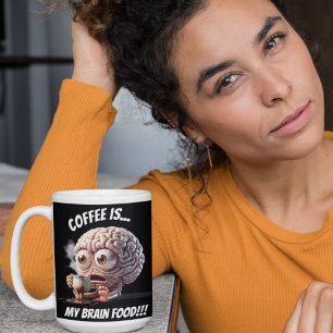 Brain Food Large Coffee Mug