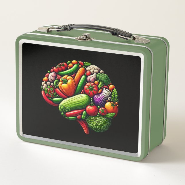 Brain Food Metal Lunch Box (Front)