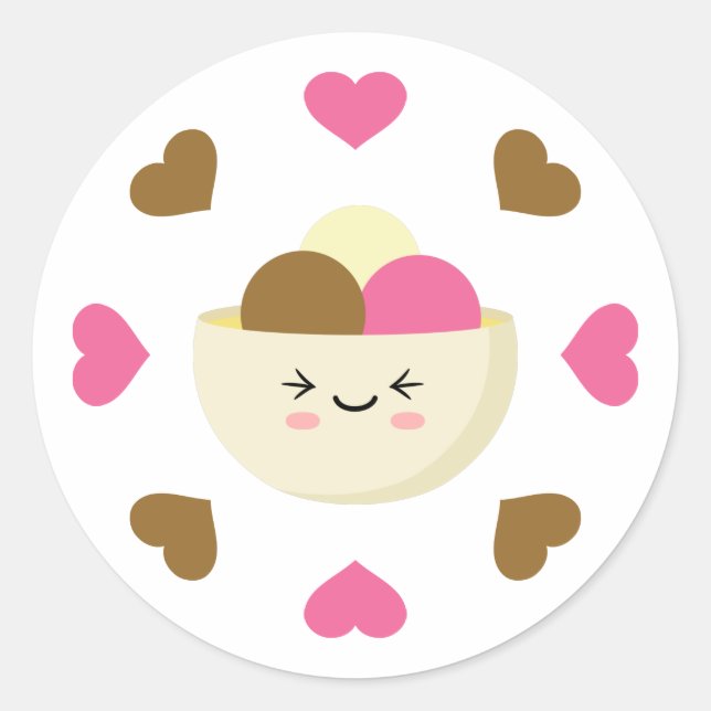 Brain Freeze Classic Round Sticker (Front)