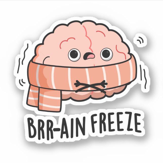 Brain Freeze Funny Biology Anatomy Pun  (Front)