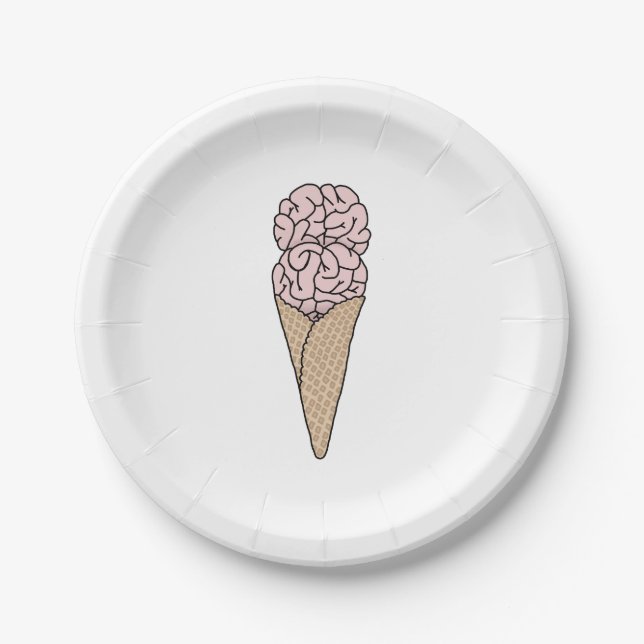 Brain Freeze Ice Cream Paper Plate (Front)