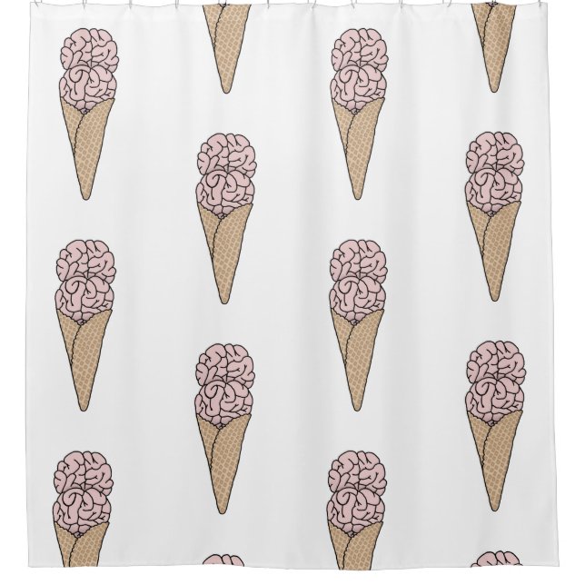 Brain Freeze Ice Cream Shower Curtain (Front)