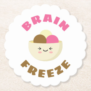 Brain Freeze Paper Coaster