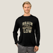 Brain Full Battery Low Vintage Typography