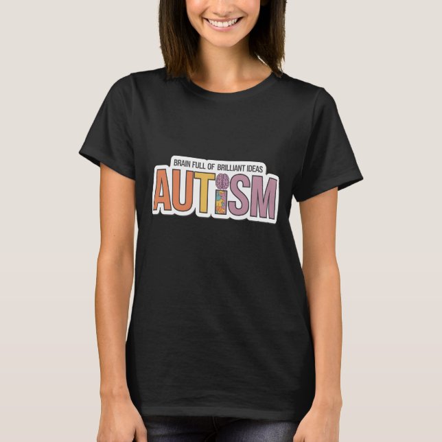 Brain Full Brilliant ideas T-Shirt (Front)