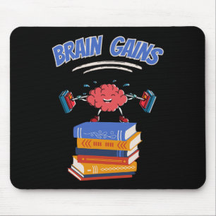 Brain Gains Reading Teacher Book Lover Back To Sch Mouse Mat