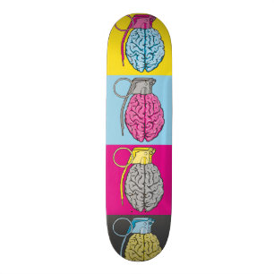 Brain Grenade Pop Art Skateboard