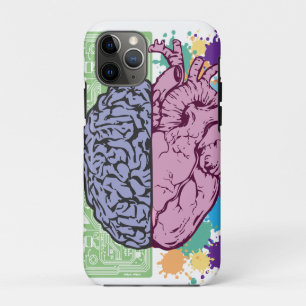 Brain heart balance emotion iPhone 11 pro case